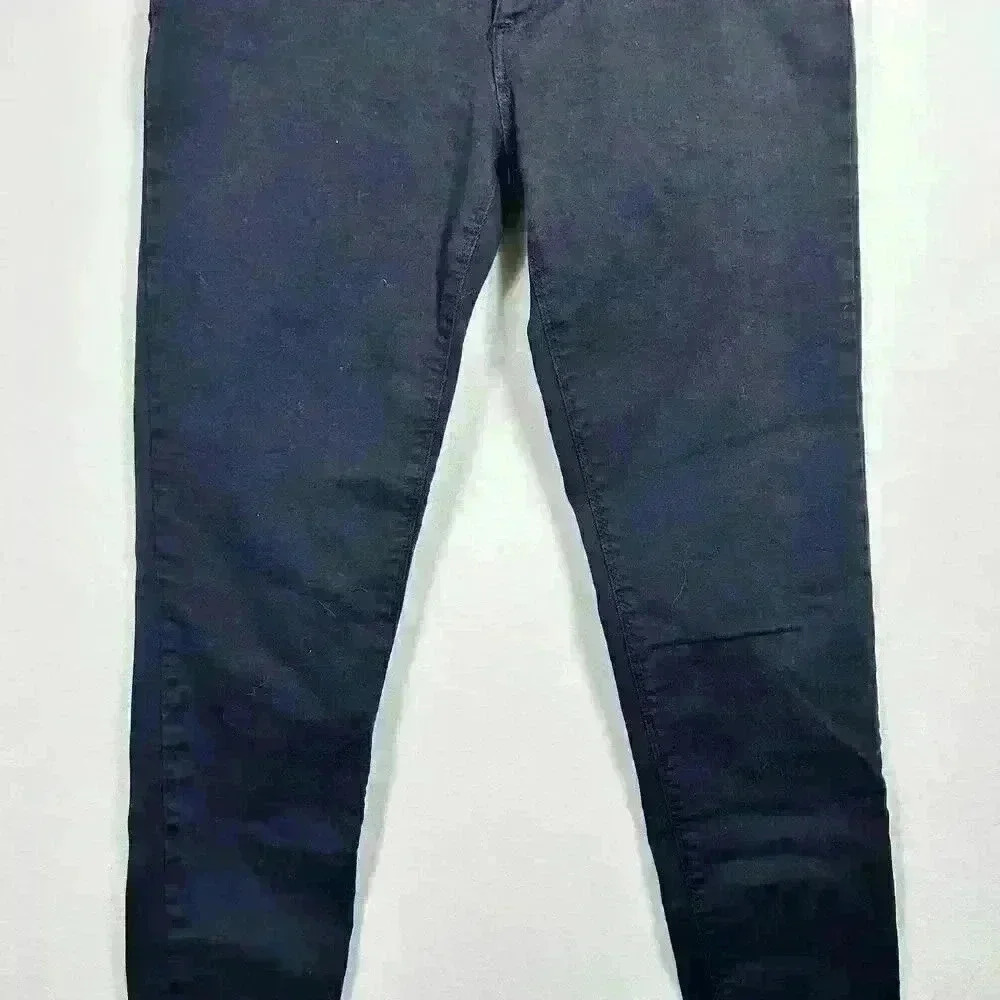 ZARA DENIM Black Skinny Mid Rise Jeans Minimalist Tapered Jeggings Women 4 - Picture 3 of 10